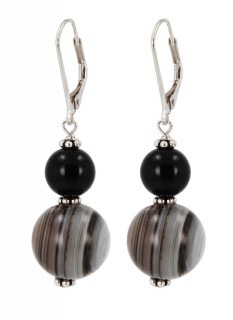 Tibet Agate Leverback Earrings