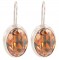 Swarovski Crystal Oval Gemstone Earrings in Crystal Copper