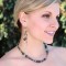 Eclectic Necklace shown in Sterling Silver Peacock. Shown with Peacock Eclectic Earrings.