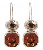 Swarovski Smoked Topaz & Golden Shadow Earrings