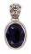 Swarovski Crystal Oval Gemstone Pendant in Purple Velvet