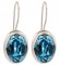 Swarovski Crystal Oval Gemstone Earrings in Aquamarine