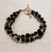 Black Eclectic Double Bracelet