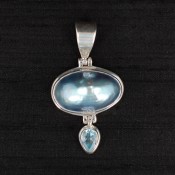 Blue Pearl & Blue Topaz Pendant