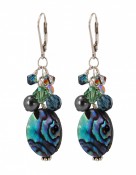 Abalone Pearl Cluster Earrings