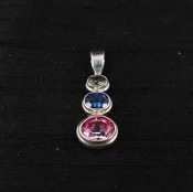 Pink, Blue & Mystic Topaz Pendant