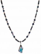 Frost Necklace in Blue Pearl & Crystal