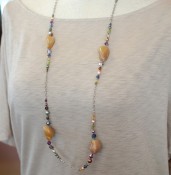 Caramel Agate Long Necklace