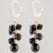 Crystal Cluster Earrings in 18k Gold Vermeil Jet (Black)