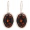 Swarovski Crystal Oval Gemstone Earrings in Smoked Topaz