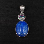 Lapis & Mystic Topaz Pendant