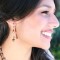 Crystal Dangle Earrings in 18k Gold Vermeil Sandy Beach