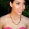 Basic Necklace in 18K Gold Vermeil Cabrina shown with the Crystal Dangle Earrings in Cabrina.