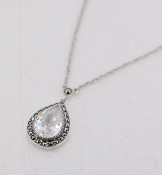 CZ Teardrop Necklace