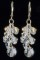 Crystal Cluster Earrings in Sterling Silver Crystal (Clear)