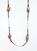 Caramel Agate Long Necklace