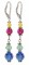 Crystal Dangles in Multi Sterling Silver