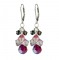 Crystal Cluster Earrings in Sterling Silver Love Struck