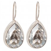 Swarovski Silver Shade Pear Earrings