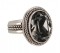 Swarovski Crystal Oval Ring in Black Diamond