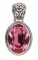 Swarovski Crystal Oval Gemstone Pendant in Rose