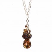 Browns Teardrop Cluster Necklace