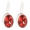 Swarovski Crystal Oval Gemstone Earrings in Padparadscha