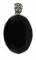Swarovski Large Oval Gemstone Pendant in Jet (Black)