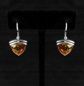 Citrine Trillion Earrings
