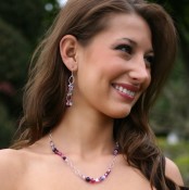 Cupid Necklace shown with the Cupid Cluster Earrings.