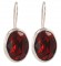 Swarovski Crystal Oval Gemstone Earrings in Siam (Red)