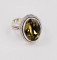 Swarovski Crystal Oval Ring in Khaki