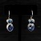 Azotic Blue Topaz Oval Earrings