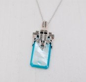 Blue Mother-of-Pearl Necklace