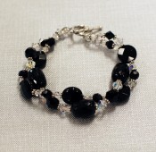 Onyx Crystal Double Bracelet
