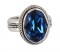 Swarovski Crystal Oval Ring in Sapphire