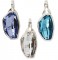 Swarovski Calypso Gemstone Pendant in (left to right): Provence Lavender, Crystal (Clear), Aquamarine