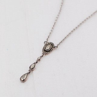 Marcasite Drop Necklace