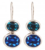 Swarovski Sapphire & Indicolite Earrings