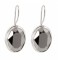 Swarovski Crystal Oval Gemstone Earrings in Metallic Silver