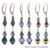 Crystal Dangles in (left to right) Montana, Tanzanite & VM Sterling Silver