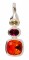 Swarovski Fire Opal, Fuchsia & Jonquil Pendant