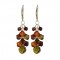 Crystal Cluster Earrings in Sterling Silver Adobe