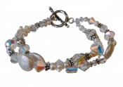 Pearl & Clear Eclectic Bracelet