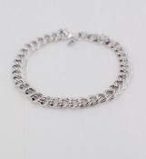 Parallel Curb Chain Charm Bracelet