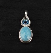 Neptune Topaz & Aquamarine  Pendant
