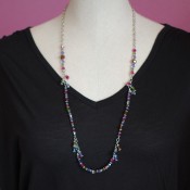 Long Dangle Necklace in Soleil
