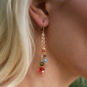 Crystal Chain Dangle Earrings