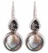 Abalone & Swarovski Black Diamond Earrings