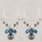 Chandelier Hoop Earrings in Sterling Silver Chambray.